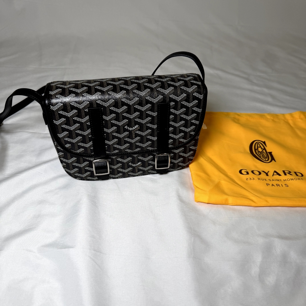 Goyard Black and Gray Messenger Bag